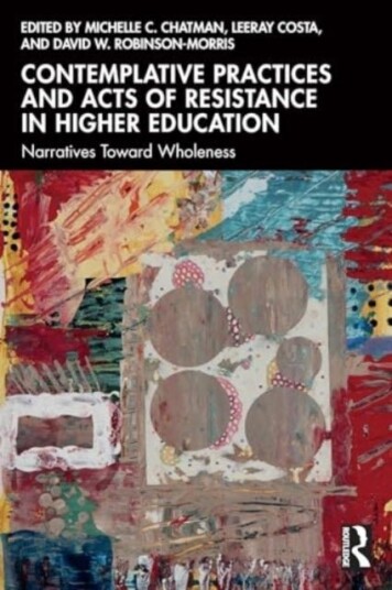 Contemplative Practices and Acts of Resistance in Higher Education