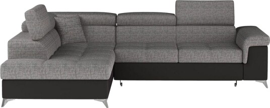 Seksjon Eltap Eridano 275x202x88 cm Berlin 01 Soft 11 Grå Svart Venstre