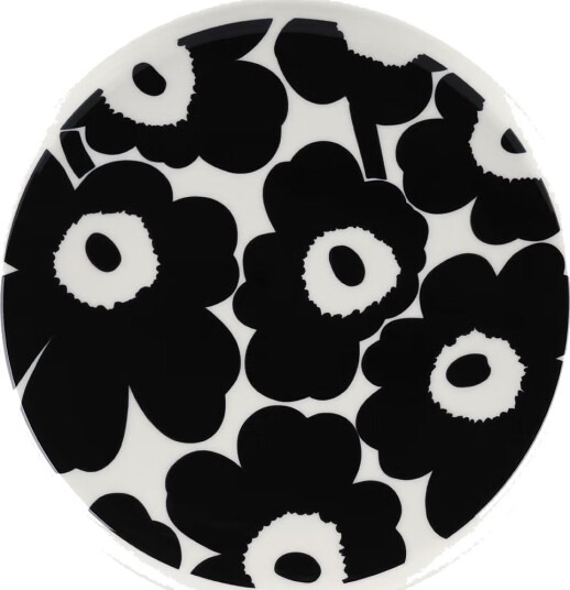 Marimekko Home Unikko Plate 25 Cm - White - Ø 25 CM Marimekko Home Unikko Plate 25 Cm - White - Ø 25 CM