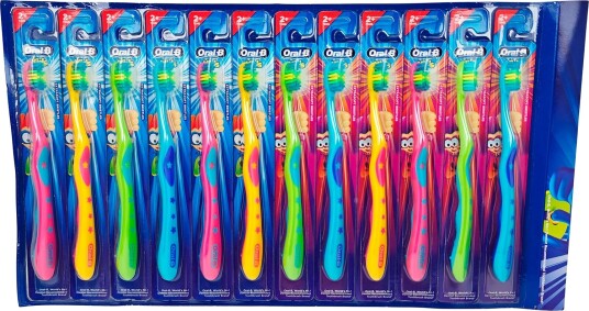 Barnetannbørster 12 stk. Oral-B Kids Extra Soft 2 år/+
