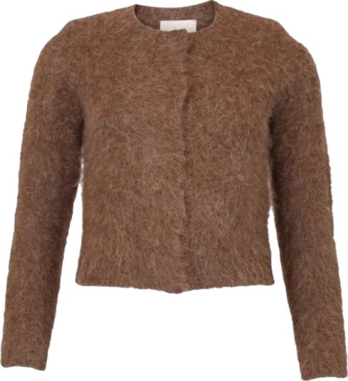 byTimo Kardigan Hairy Knit Jacket Brun