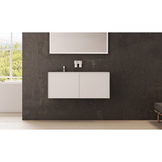 Copenhagen Bath Nexø 120 Servantskap 1200x400 cm med servant Hvit Matt Copenhagen Bath Nexø 120 Servantskap 1200x400 cm med servant Hvit Matt