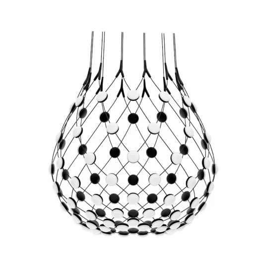 Luceplan Mesh Pendel Ø80xH60 1m w/Wireless Kit Black Luceplan Mesh Pendel Ø80xH60 1m w/Wireless Kit Black