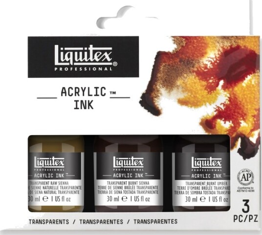 Liquitex Acrylic Ink Transparents 3-set 30 ml