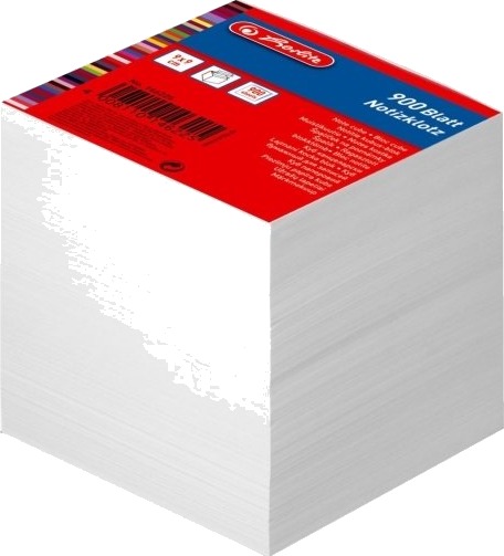 Herlitz 146225 Firkant Hvit Papir 90 Mm 90 Mm 900 Ark