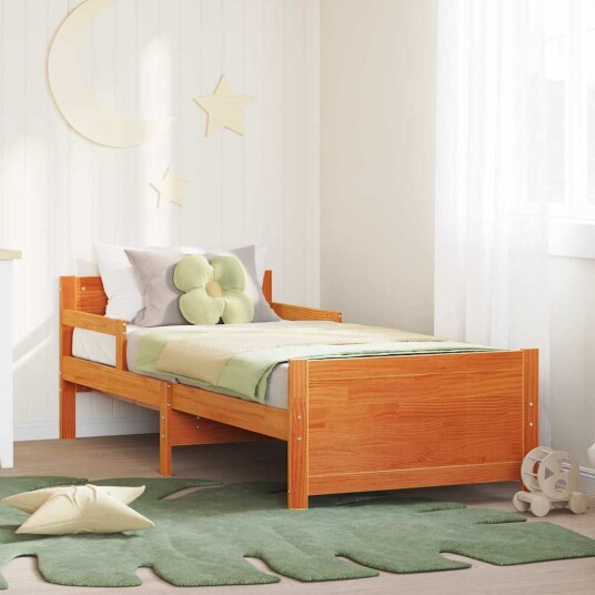  Sengestamme Vokset Brun 80 x 200 cm Konstruert tre