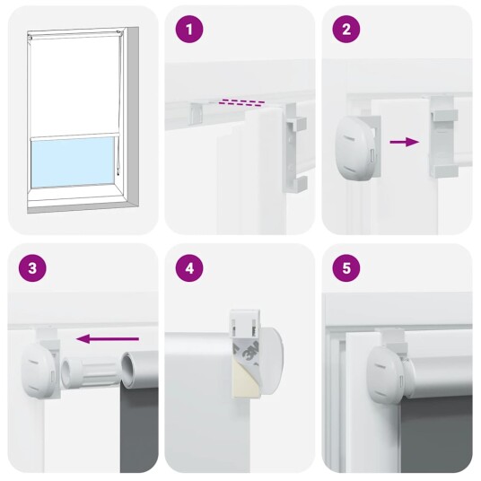 Rullegardin lystette 95x130 cm stoff bredde 90,7 cm polyester 8721158317995