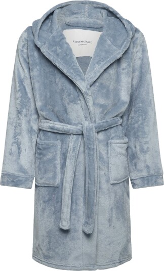 Rosemunde Kids Rhflurry Kids Hooded Fleece Robe - DUSTY BLUE - 128