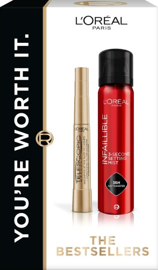 Loreal Paris Telescopic Mascara and Infaillible Setting Mist Gift Box