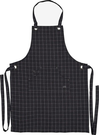 Noble House Apron Check Dark Grey 65X90 - DARK GREY - 65X90 cm