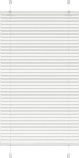 plisségardin Hvit 80x100 cm Stoff Bredde 79,4 Polyester