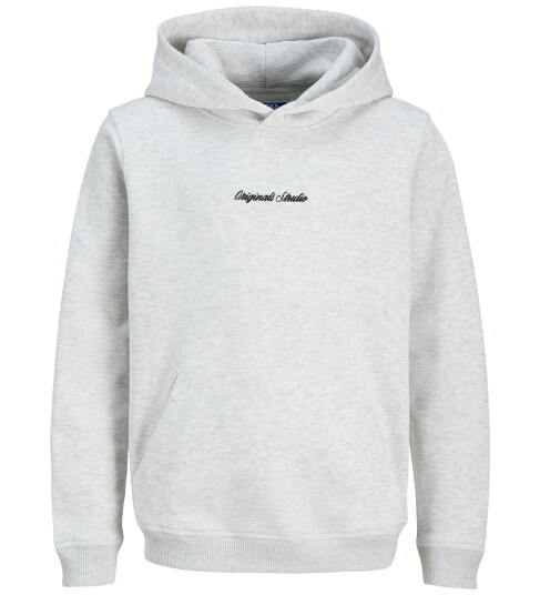 Jack & Jones Junior White Melange Jornorrebro Emb Sweat Hette Noos Jnr 140 Jack & Jones Junior White Melange Jornorrebro Emb Sweat Hette Noos Jnr 140