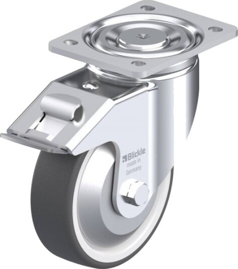 Blickle Styrehjul 750108 Lh-Poth 150G-Fi-Fa Med Brems Hjuldiameter 150 Mm 500 Kg