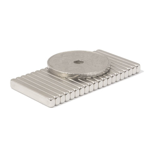 Tynn og lang neodym blokk-magnet 20 x 3 x 2 mm SuperMagneter.no