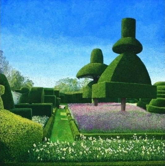 Susan Entwistle Kortholder/Invitasjonskort Med Konvolutt Levens Hall Topiary