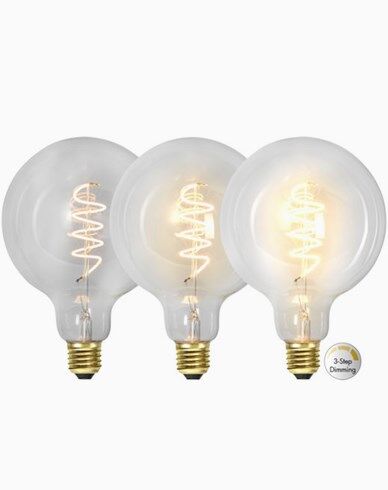 Star Trading LED-pære G125 3-trinns klikk dimmer 4W 2100K E27