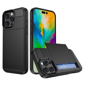 iPhone 16 Pro Hybrid-deksel med Skyvekortholder Svart