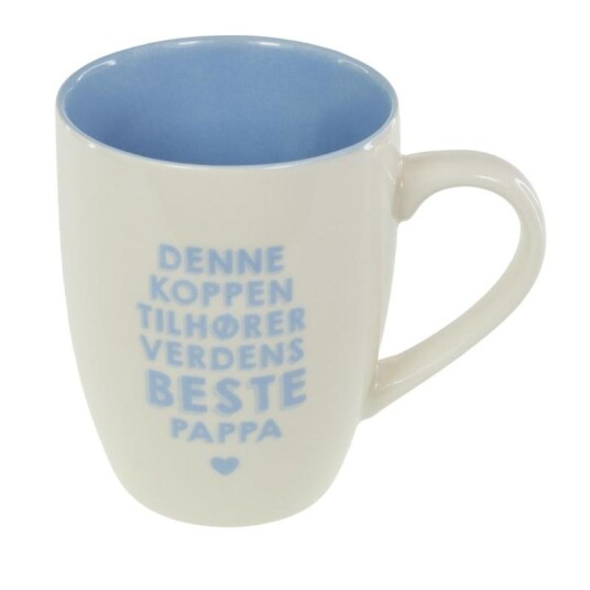 Krus verdens beste papp 3dl hvit/blå Krus verdens beste papp 3dl hvit/blå
