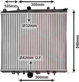 VAN WEZEL 40002331 Radiator motorkjøling VAN WEZEL 40002331 Radiator motorkjøling