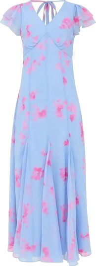French Connection | Myla Emina Chiffon Tea Dress | 42