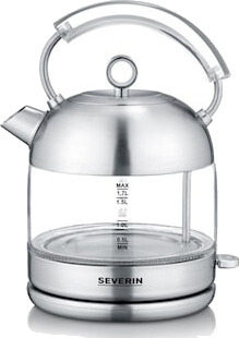 Severin Retro vannkoker 1,7L 2400W Børstet stål/Glass WK3459 Severin Retro vannkoker 1,7L 2400W Børstet stål/Glass WK3459