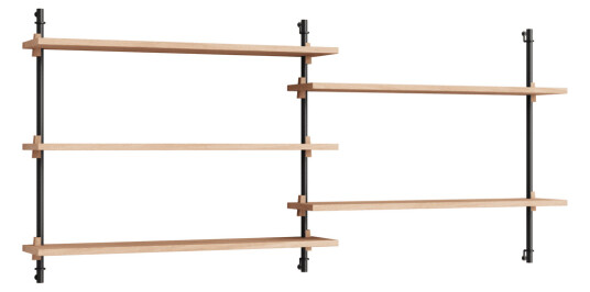Moebe wall shelving ws.65.2.B Eik-svart