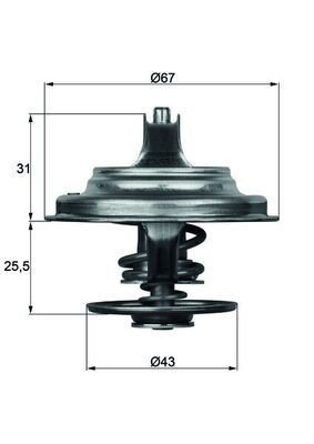 Termostat MAHLE ORIGINAL TX 23 83D