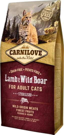 Carnilove Kattemat for Steriliserte Katter med Lam & Villsvin 6 kg