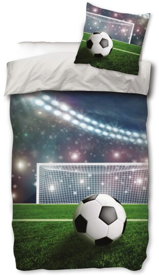 Licens Fotball sengetøy - 150x210 cm - Fotballstadion - 100% bomull