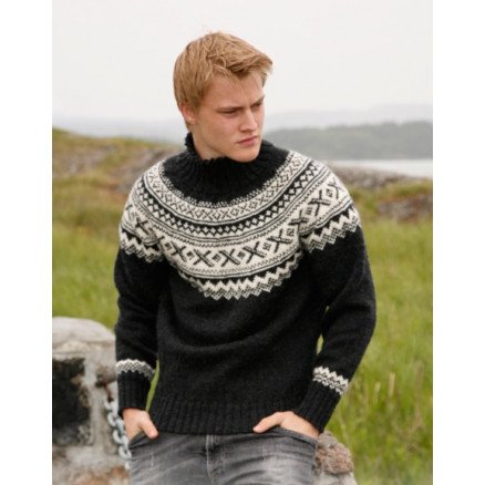 Neville by DROPS Design Genser Strikkeoppskrift str S XXXL