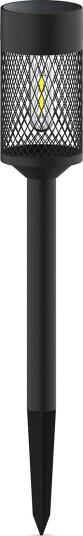 Telforceone Forever Light Solcelle Led Lampe I Stål Stolpe Sunari Fls 15 Svart