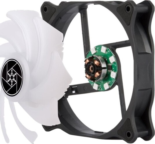 Silverstone Air Blazer 120R Kabinettvifte 120mm Svart Gjennomskinnelig