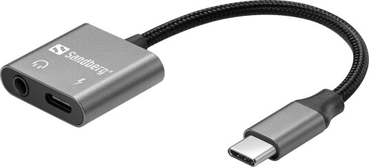 Sandberg USB-C Hodetelefonjakk og Ladeadapter 65W Sandberg USB-C Hodetelefonjakk og Ladeadapter 65W