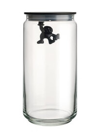 Gianni Glasskrukke med Lokk 140 cl Ø 10,5 x 20,5 cm Svart Gianni Glasskrukke med Lokk 140 cl Ø 10,5 x 20,5 cm Svart