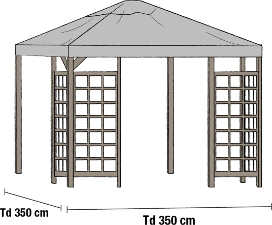 Brafab Hov tak Grå 3,5 x 3,5 m Grå Brafab Hov tak Grå 3,5 x 3,5 m Grå