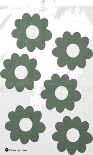 Rotor Design - Flora by Rotor kjøkkenhåndkle 50x70 cm naturgrønn
