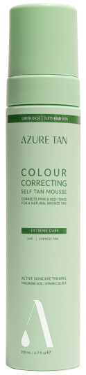 Azure Tan Self Tan Mousse  Self Tan Mousse Green Base Extreme Dark