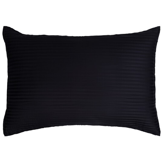 Borg Living Putetrekk - 70x100 cm - 100% Bomullssateng - Stripet Mørke blå