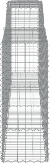 vidaXL Gabionkurver buede 15 stk 400x50x120/140 cm galvanisert jern