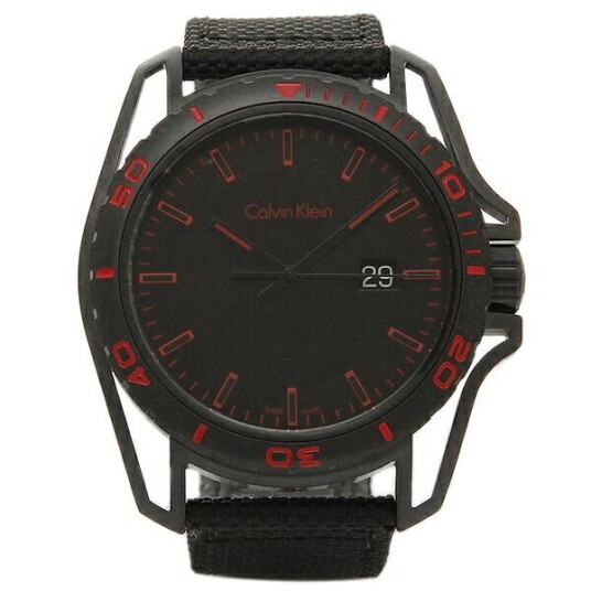 Calvin Klein CK Herreklokke K5Y31ZB1 Earth Sort/Lær Ø44 mm Calvin Klein CK Herreklokke K5Y31ZB1 Earth Sort/Lær Ø44 mm