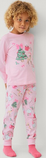 Ellos Collection Pysjsett i bomullsjersey Rosa Ellos Collection Pysjsett i bomullsjersey Rosa