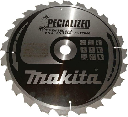 Makita B-33087 Sirkelsagblad For Spikerverk - 355x30mm, 24 Tenner