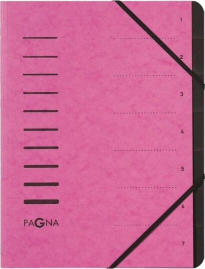 Pagna Office Klassifikasjonsmappe 7 Rom 7 Deler For A4 Med Fliker Mørk Rosa Pagna Office Klassifikasjonsmappe 7 Rom 7 Deler For A4 Med Fliker Mørk Rosa
