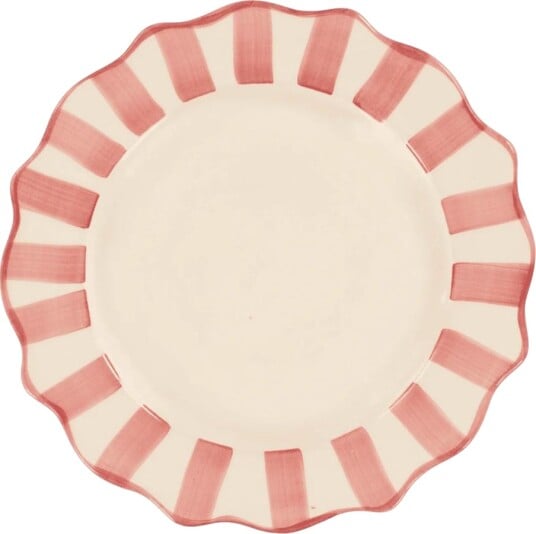 Anna + Nina Pink Scalloped Middagstallerken Ø27
