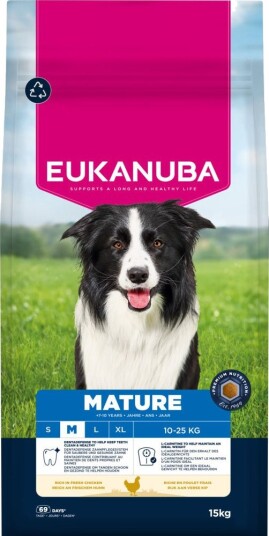 Eukanuba Tørrfôr Mature Premium Nutrition Medium Breed Sparepakke Kylling 2 X 15 kg Eukanuba Tørrfôr Mature Premium Nutrition Medium Breed Sparepakke Kylling 2 X 15 kg