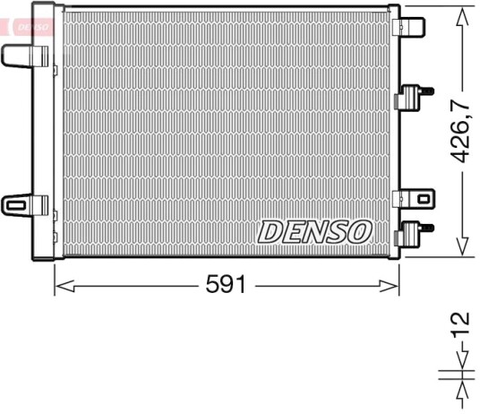 DENSO DCN17063 Kondensator, klimaanlegg