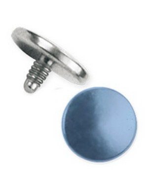 Strl 3 mm kule med 1,2 mm gjenger Metallic Lys Blå Dermal Anchor Kule