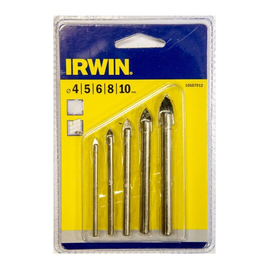 Irwin Borsett for Fliser og Keramikk, 5 Deler, 4-10 mm