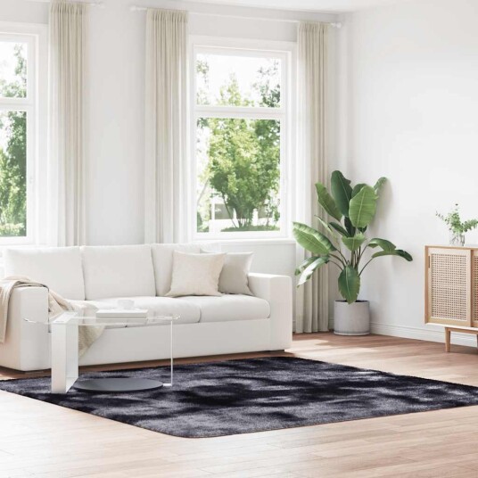  Flossteppe med lang luv NAVARRA mørkegrå 240x240 cm polyester 8721158558749