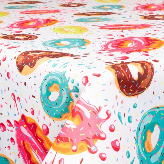 Borg Living Tekstil voksduk 140 cm bred 30 meters rull Sprinkle Donuts Voksduk med akrylbelegg Borg Living Tekstil voksduk 140 cm bred 30 meters rull Sprinkle Donuts Voksduk med akrylbelegg